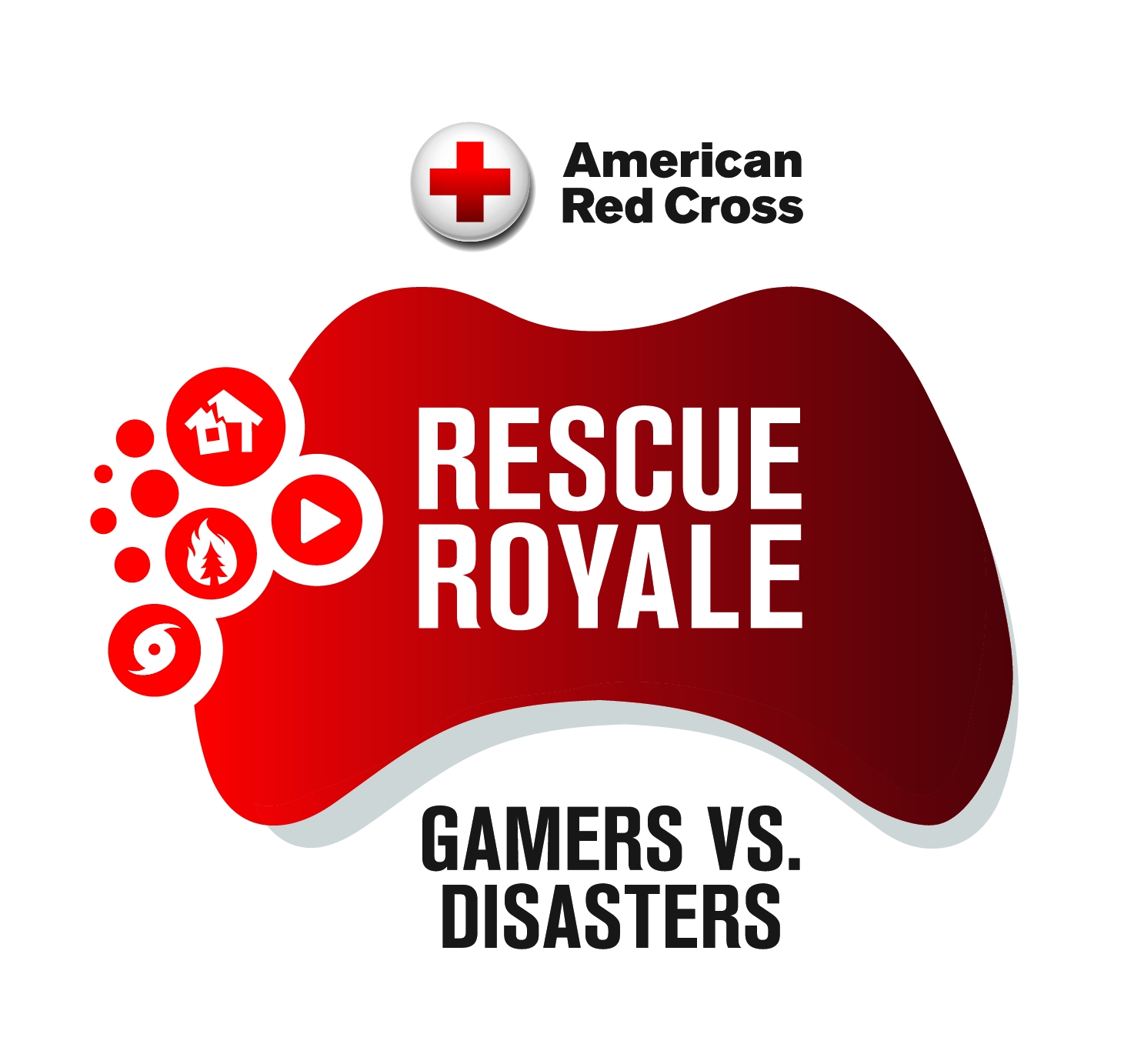 Rescue Royale logo with "Gamers vs. Disasters" in text