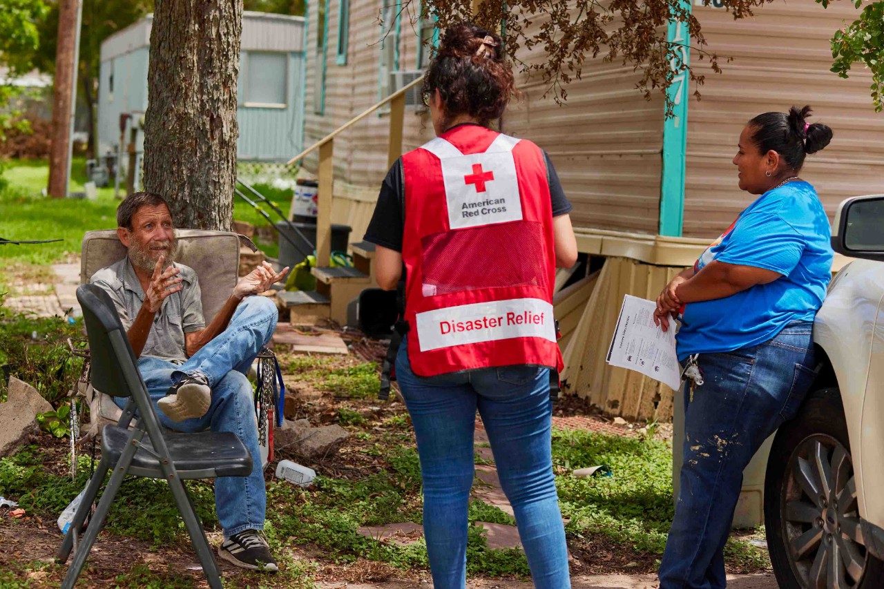 Red Cross helps Ruben Martinez after Hurrican Beryl