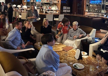 group of tiffany circle members at restaurant