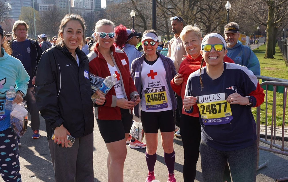 Group picture of marathon runners.