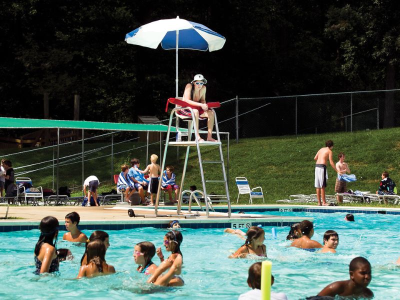 lifeguard watching swimmers