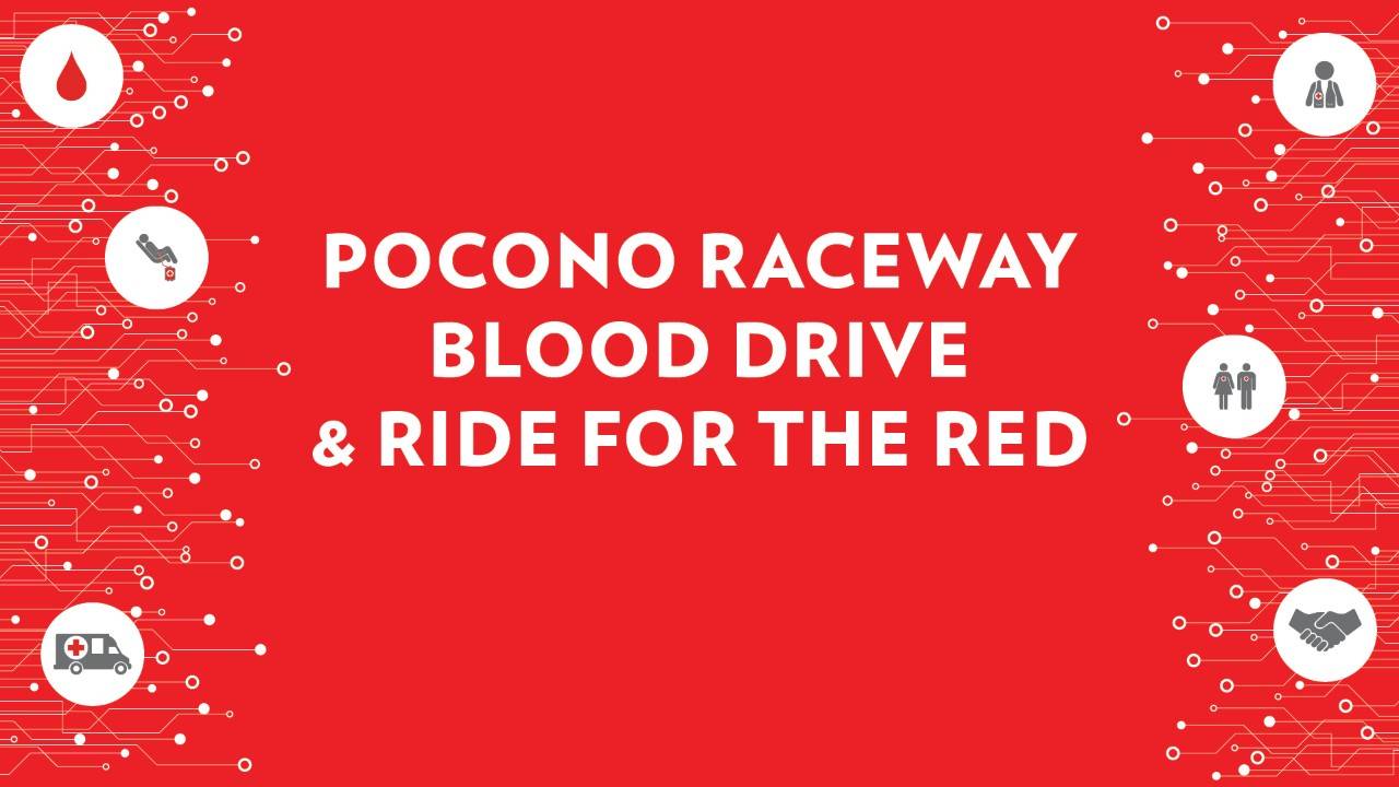 pocono raceway blood drive and ride for red banner