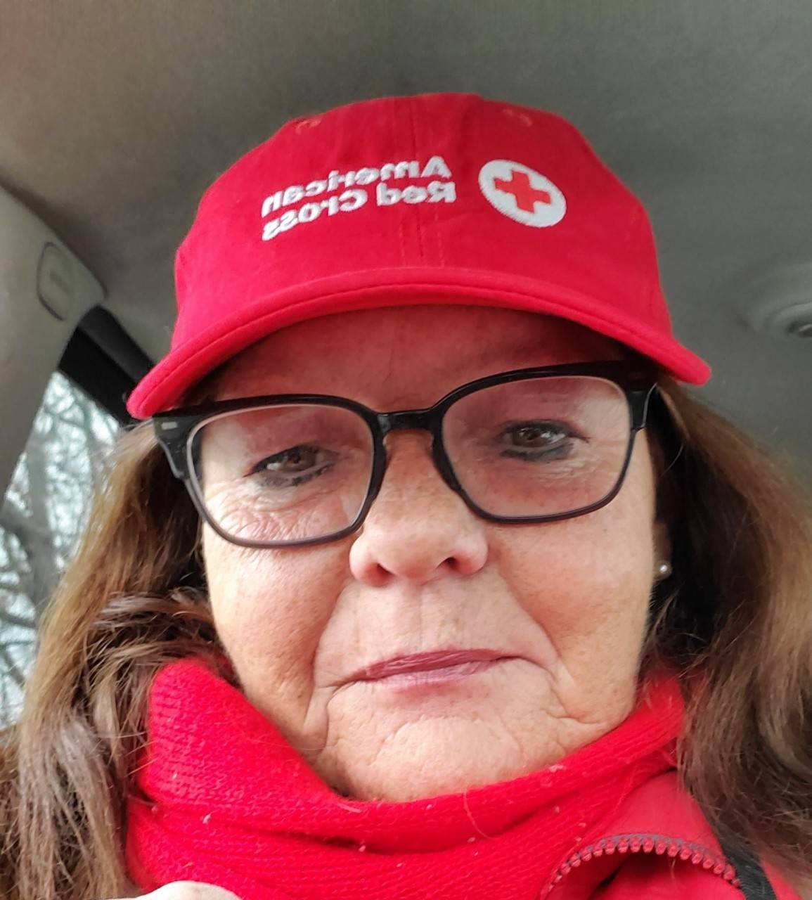 pa protzman in red cross gear.