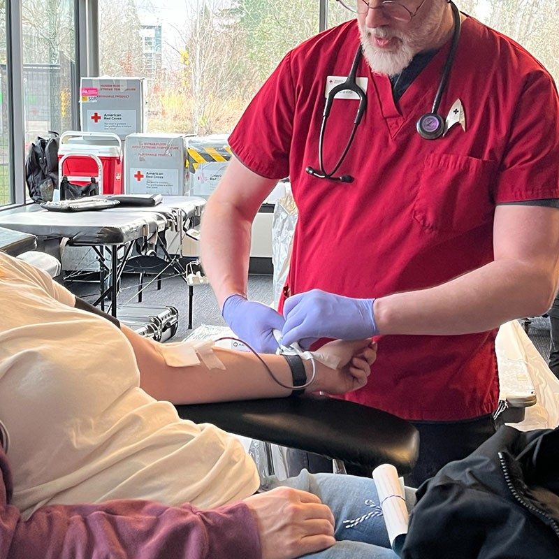 members of a local red cross chapter
