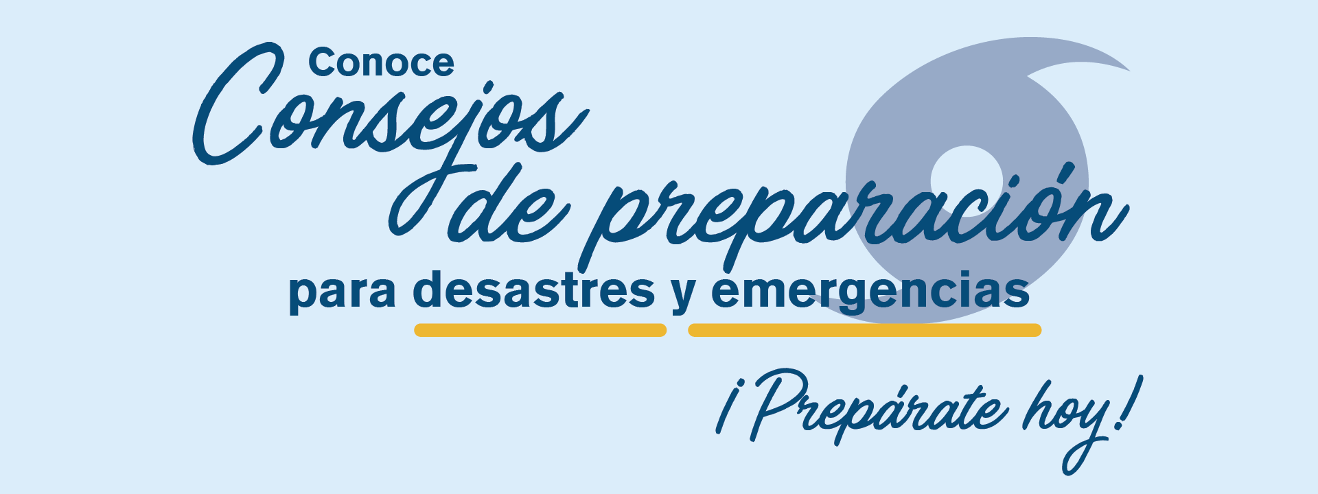 Prepárese para desastres y emergencias