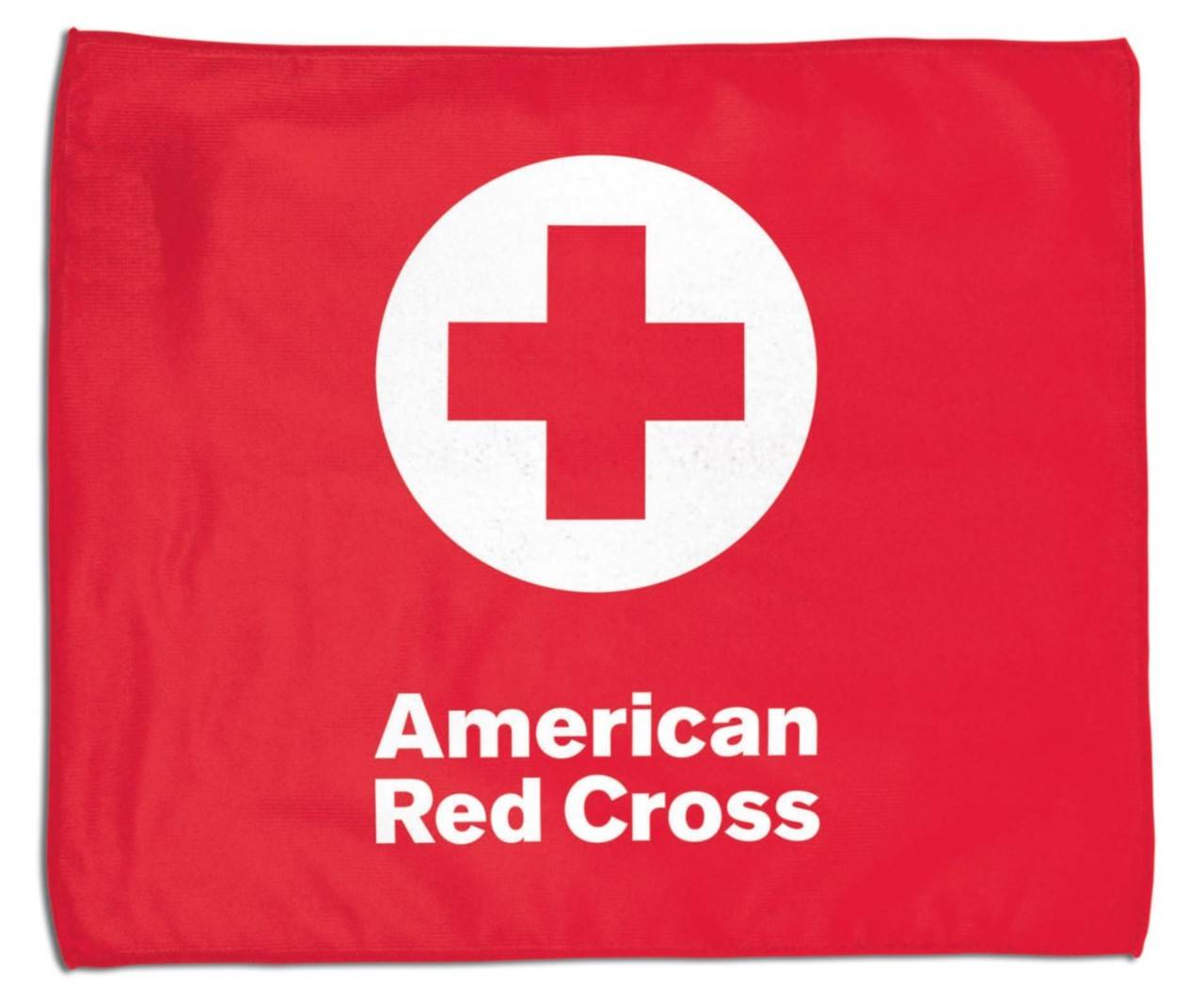 Sweat towel given to people who register for the Red Cross Fitness Challenge