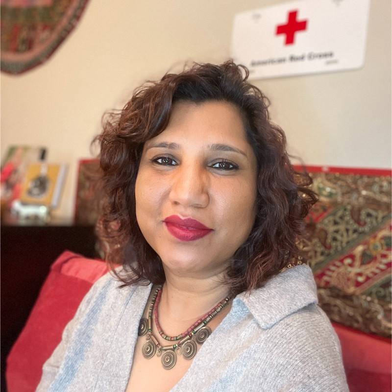 A closeup of Anjana Dayal de Prewitt