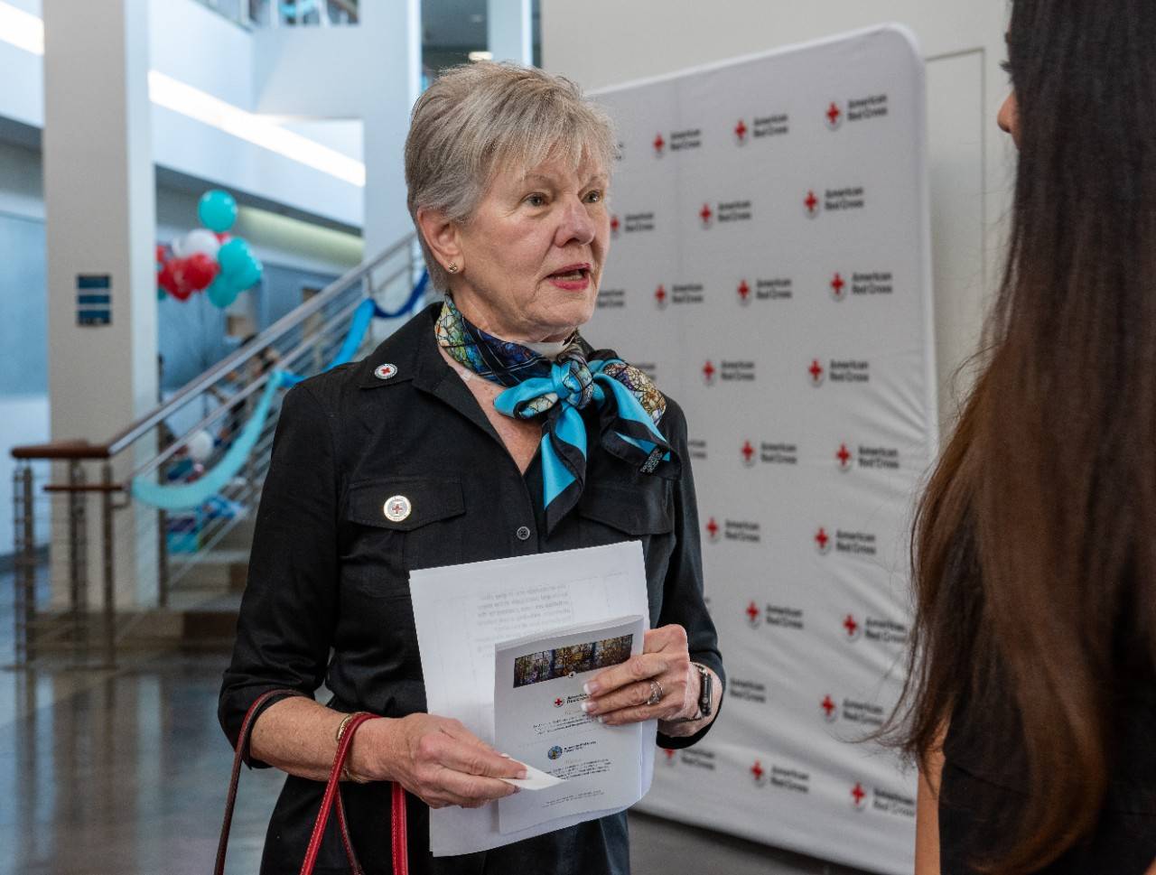 Liz Giordano at a Red Cross event