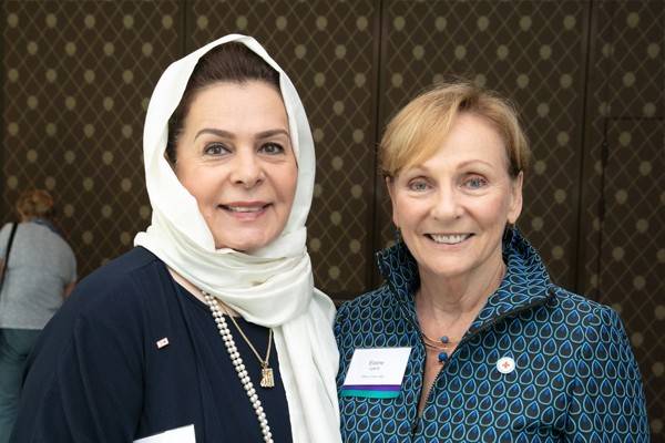 Elaine Lyerly pictured next to Tiffany Circle Member.