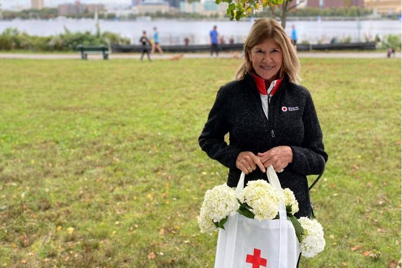 Karen Teller outside at a park in Boston.