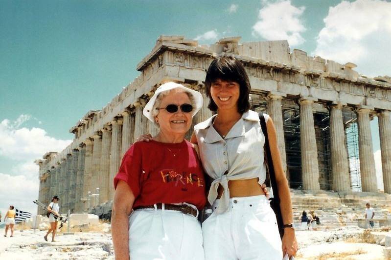 Susie and her late mother overseas.