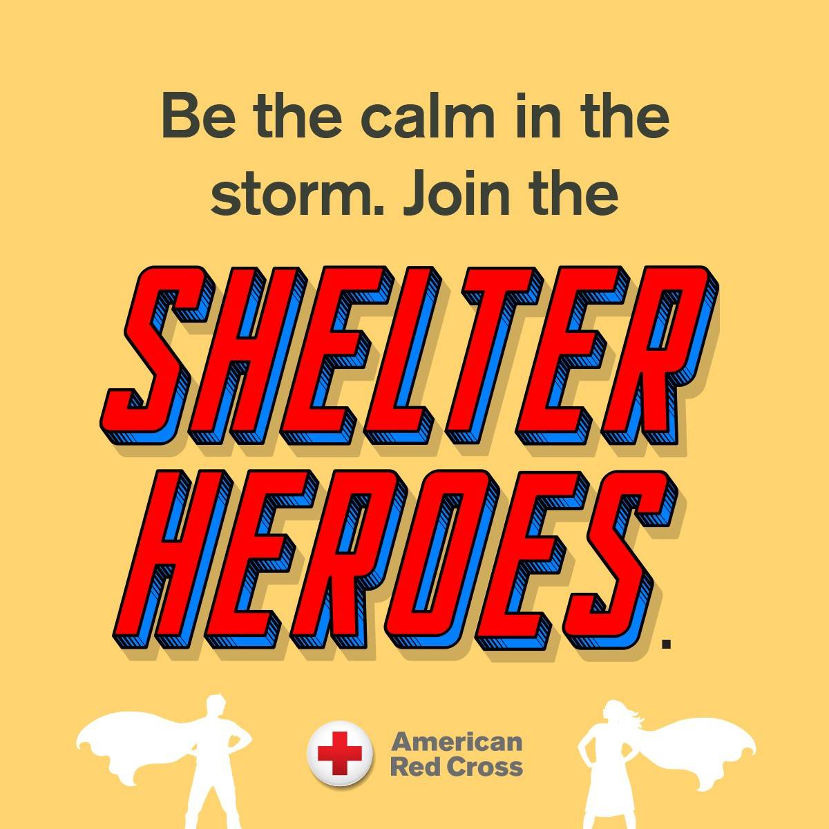 Be the calm in the storm. Join the Shelter Heroes.