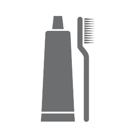 Icon of a toothbrush