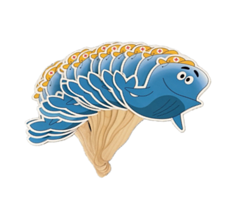 Longfellow the Whale Cutout