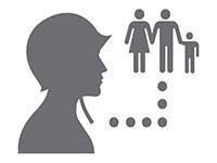military and family icon