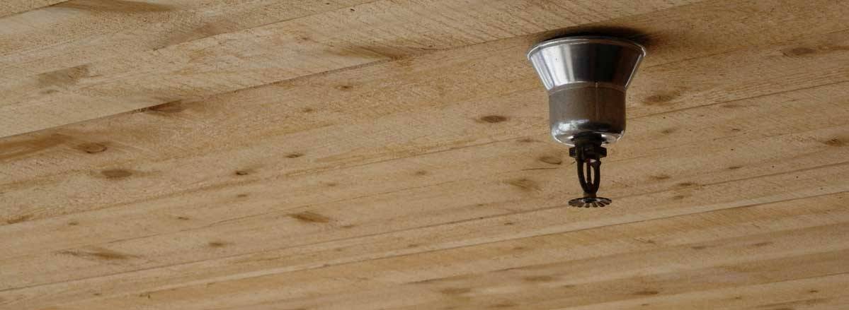 Close-up of sprinkler system for fire prevention